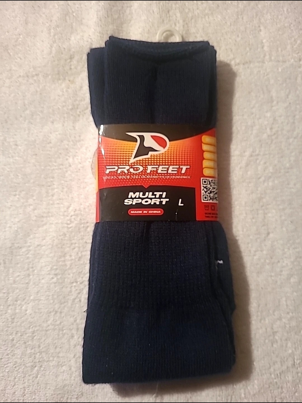 Multi-Sport Crew Socks in Navy - Large Pro Feet New Unisex